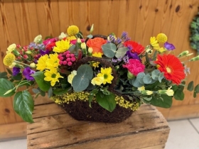 Mother's Day Vibrant Basket Arrangement